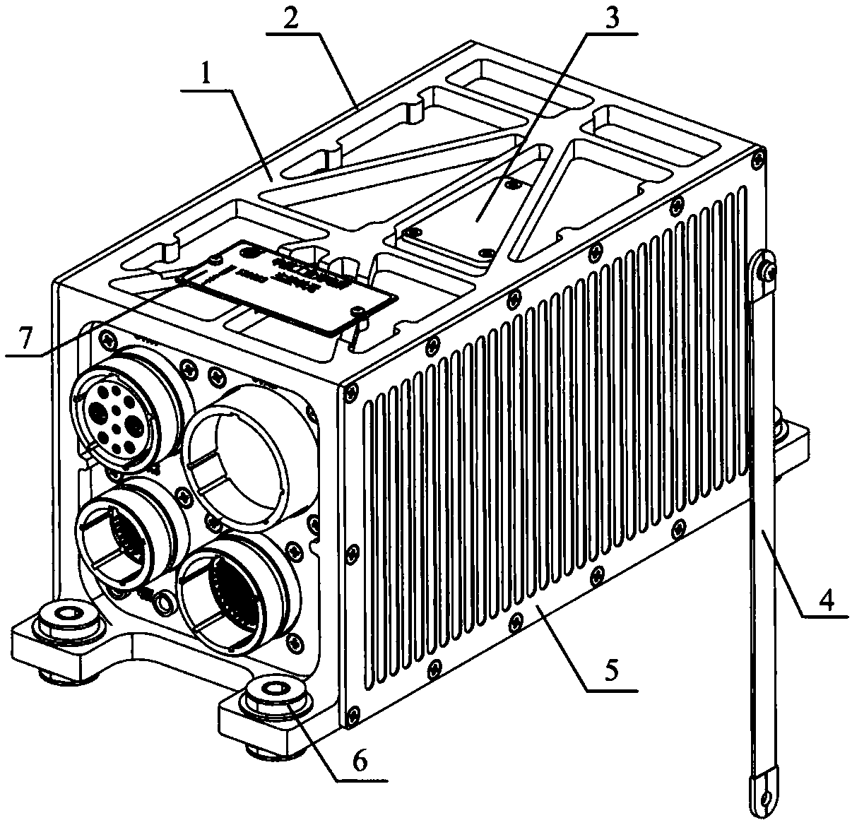 An avionics case with internal module stack structure form connection