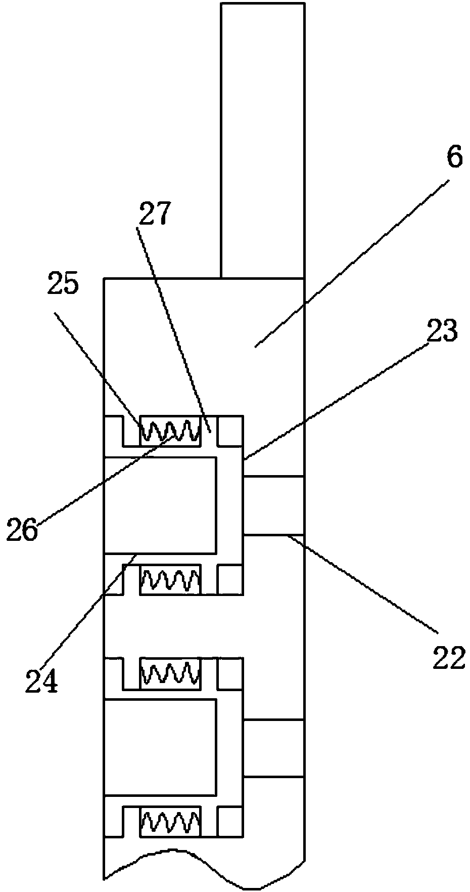 Splitting and fast taking device for soft magnetic ferrite cores