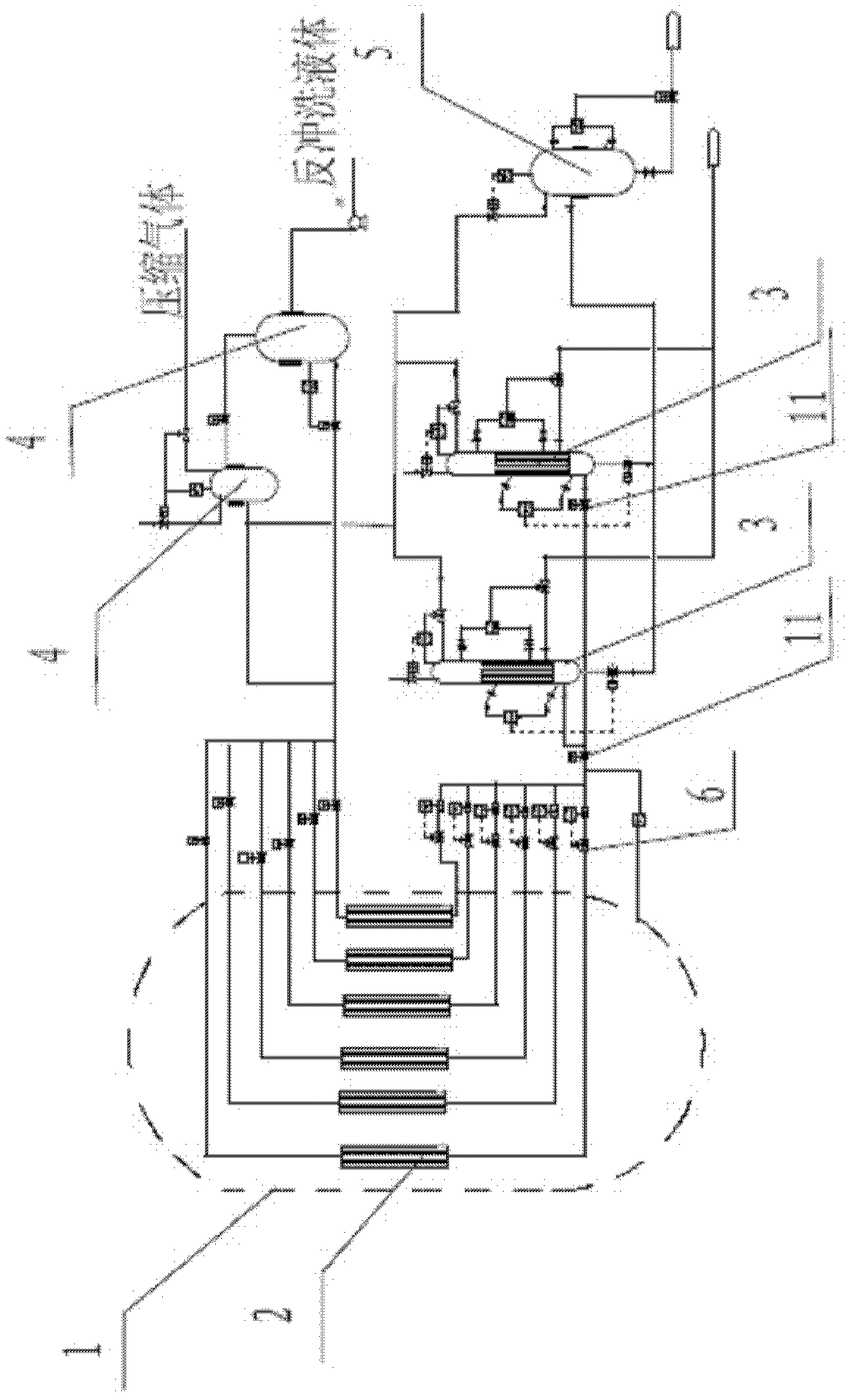 Product filtering system for three-phase slurry bed reactor