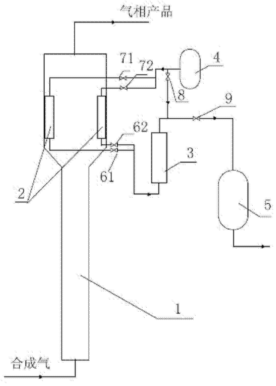 Product filtering system for three-phase slurry bed reactor
