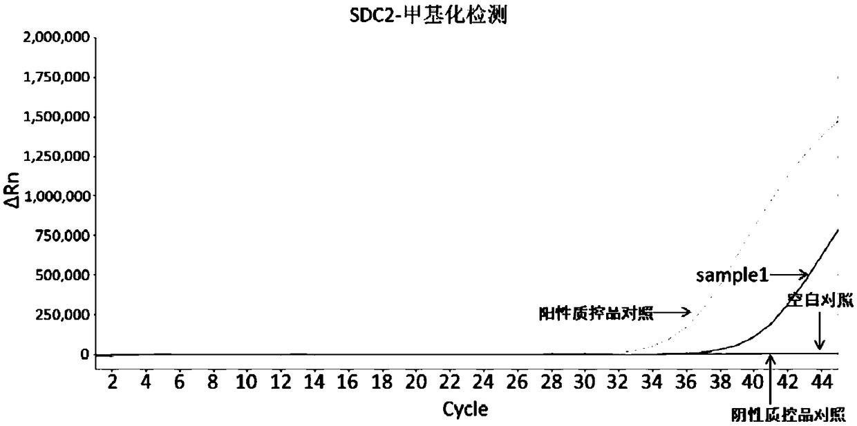 Early diagnosis reagent for colorectal cancer based on combined detection of methylation levels of SDC2 gene and SFRP2 gene