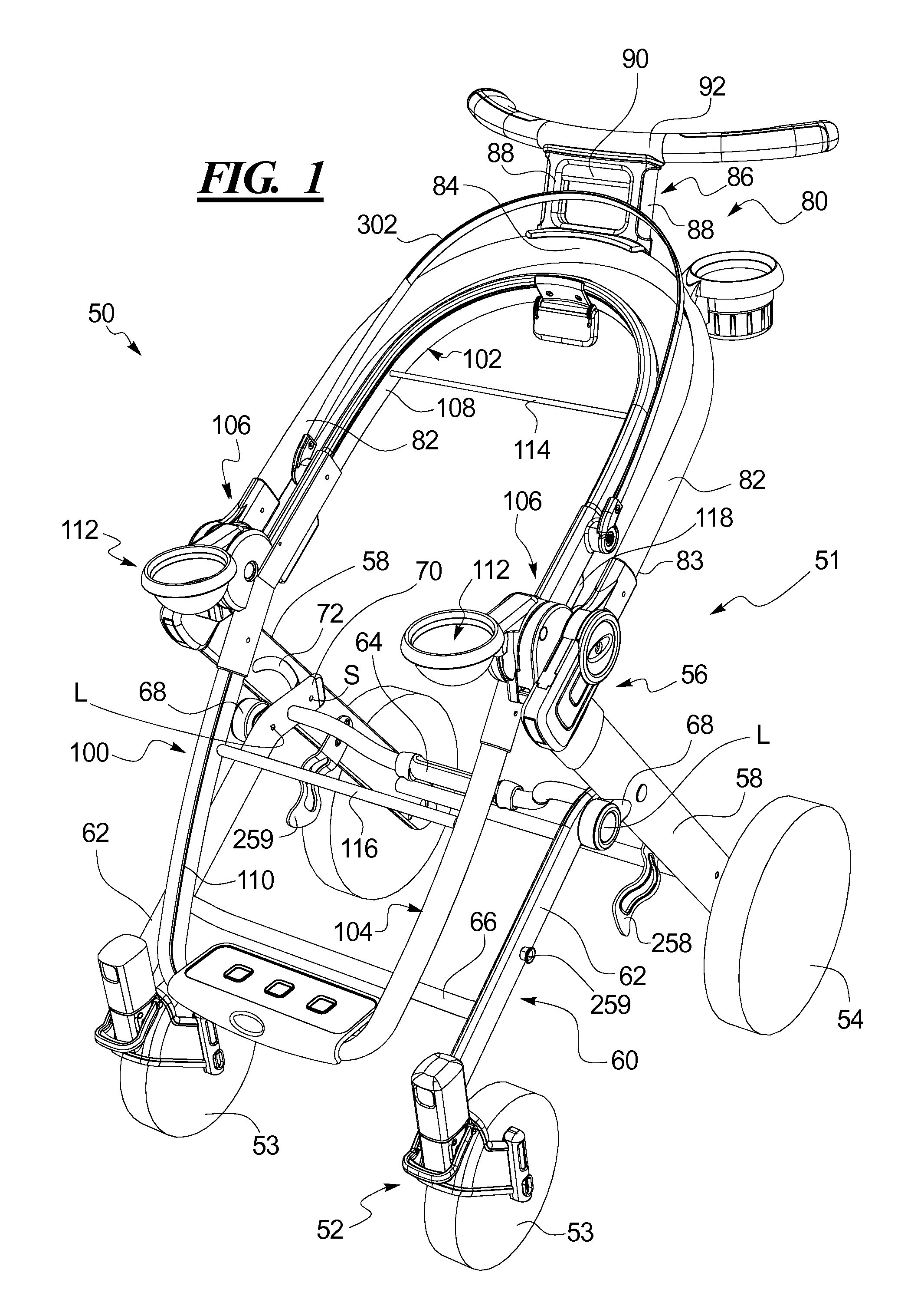 Foldable Stroller and Fold Linkage for Same