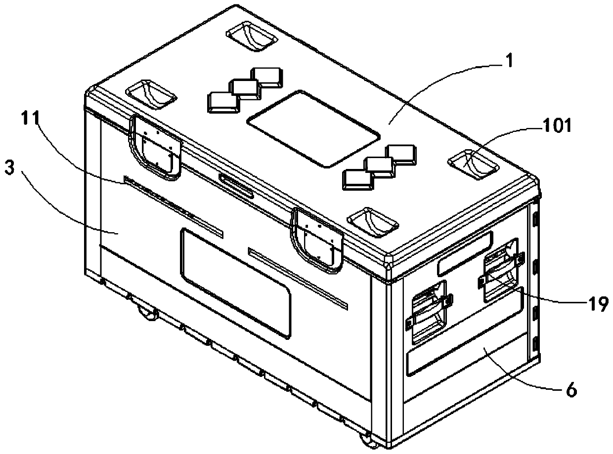 High-density polyethylene (HDPE) hollow shake-proof splicing storage box