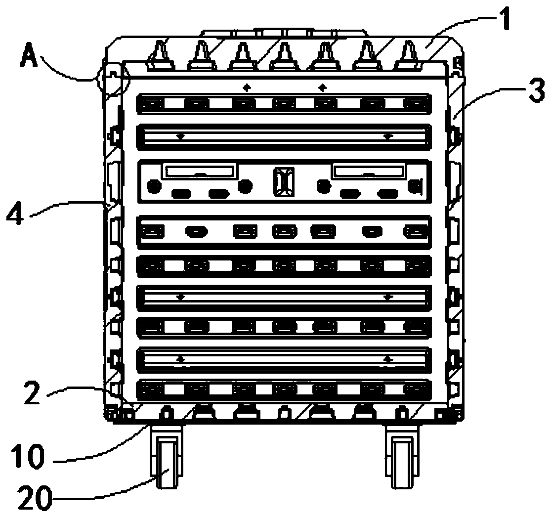 High-density polyethylene (HDPE) hollow shake-proof splicing storage box