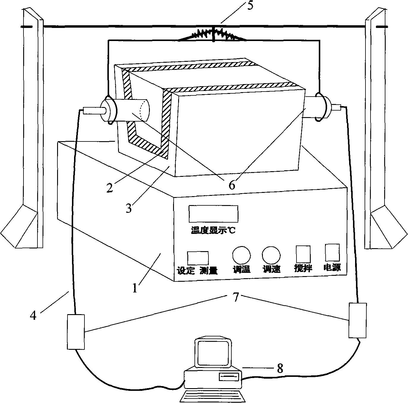 In-situ monitoring device and method of cement concrete structure forming process