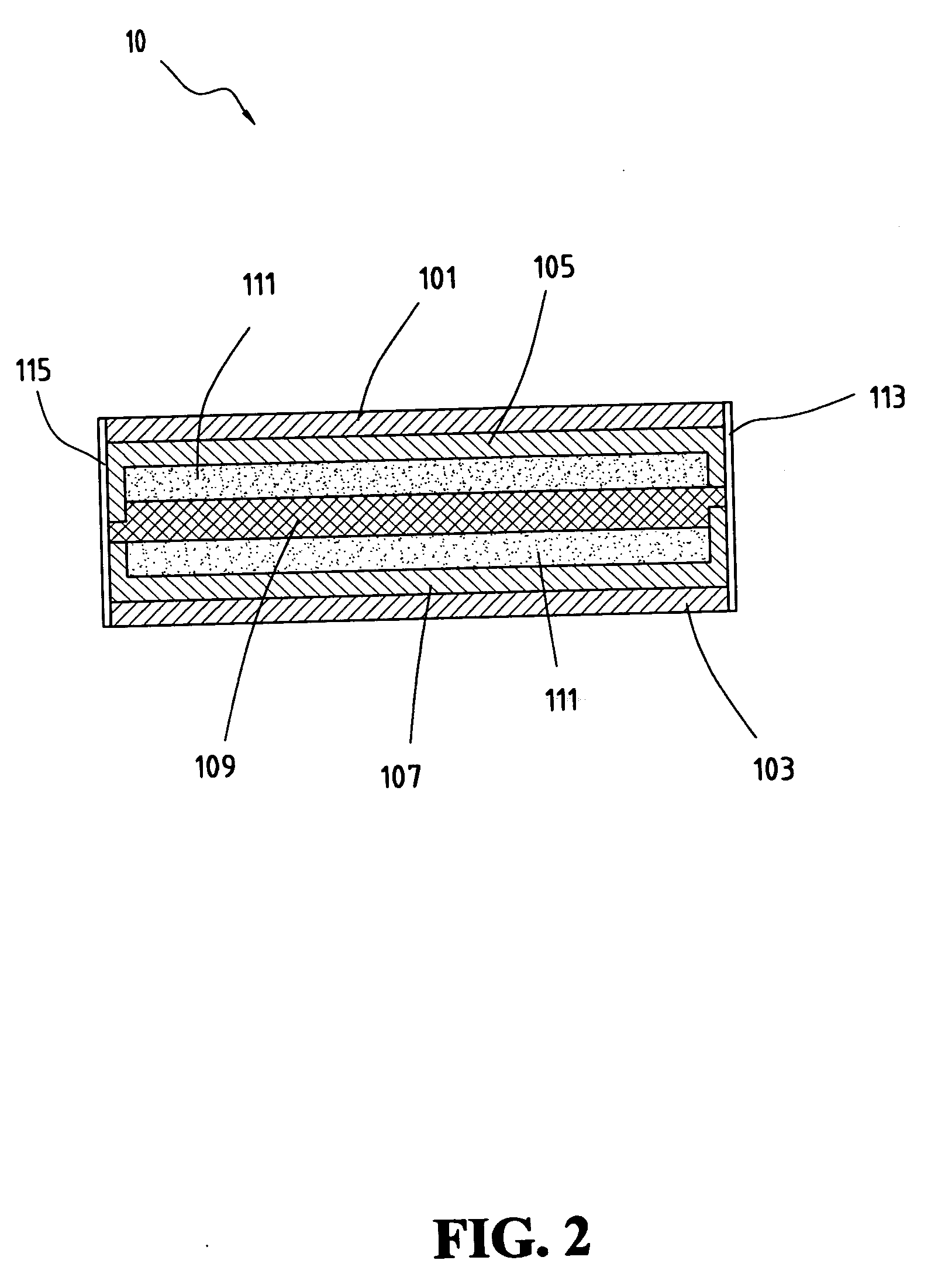 Secondary battery, and secondary battery matrix and multi-lamination secondary battery matrix having the same