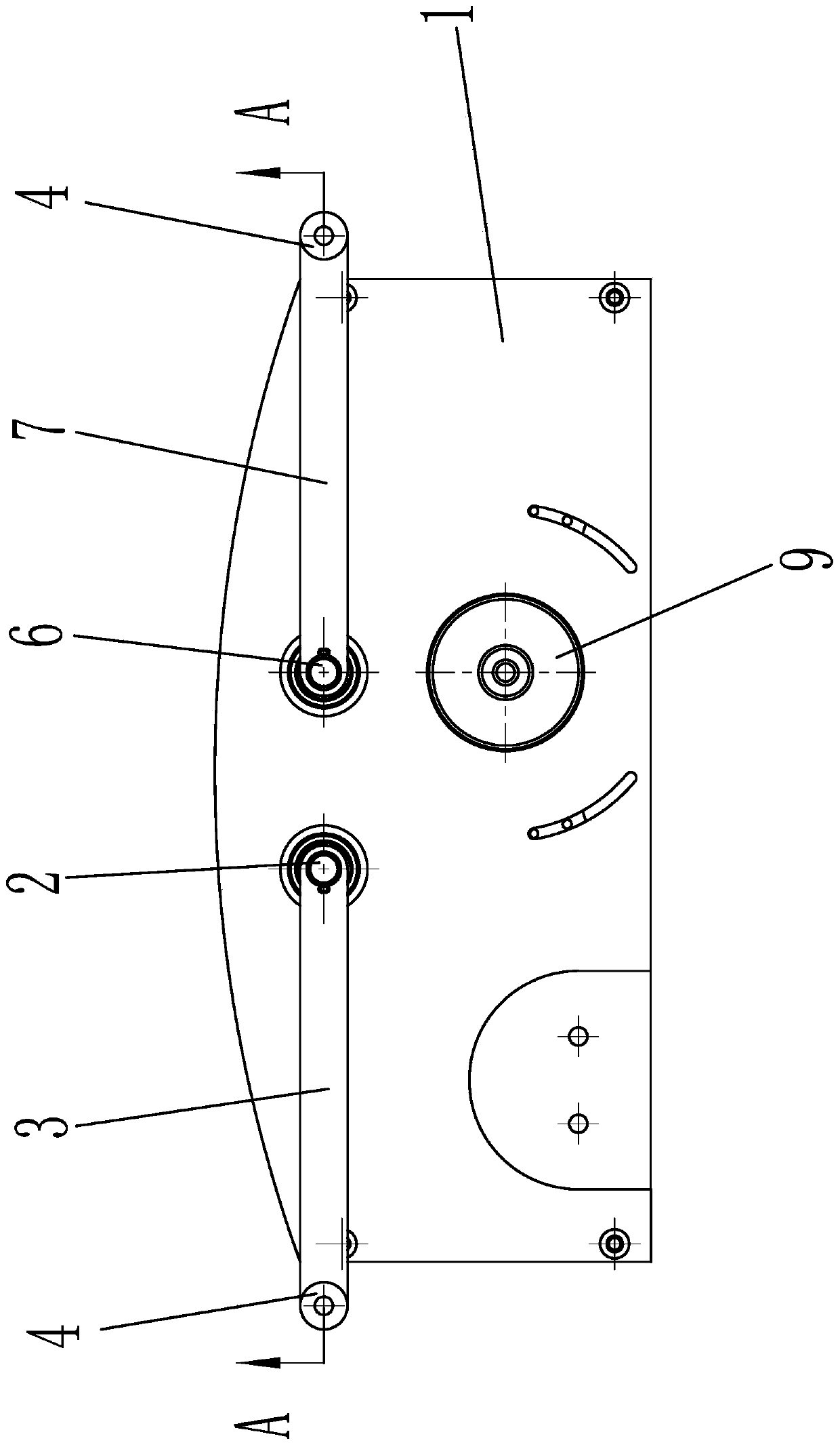 Frog type forklift moving structure