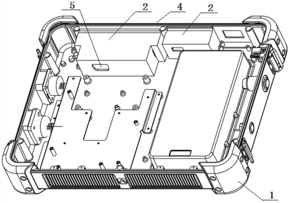 Electronic equipment casing structure with double casings