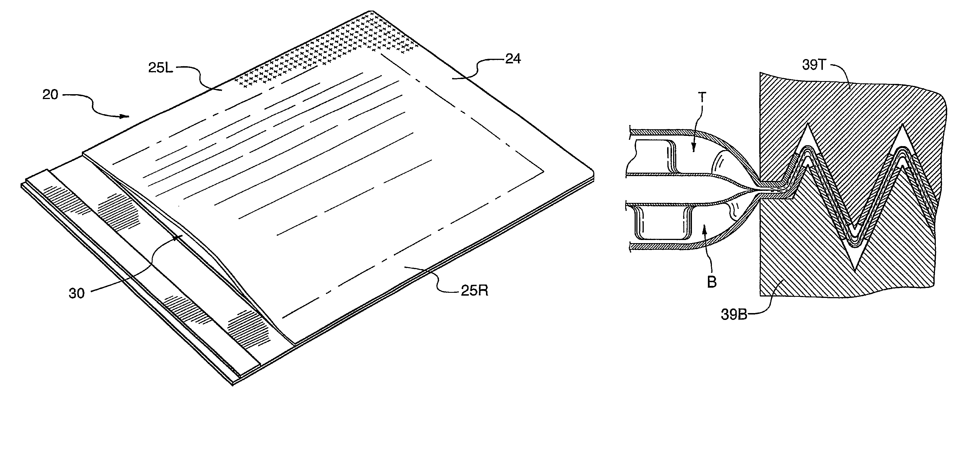 Procedure of attaching sheets and padded envelope