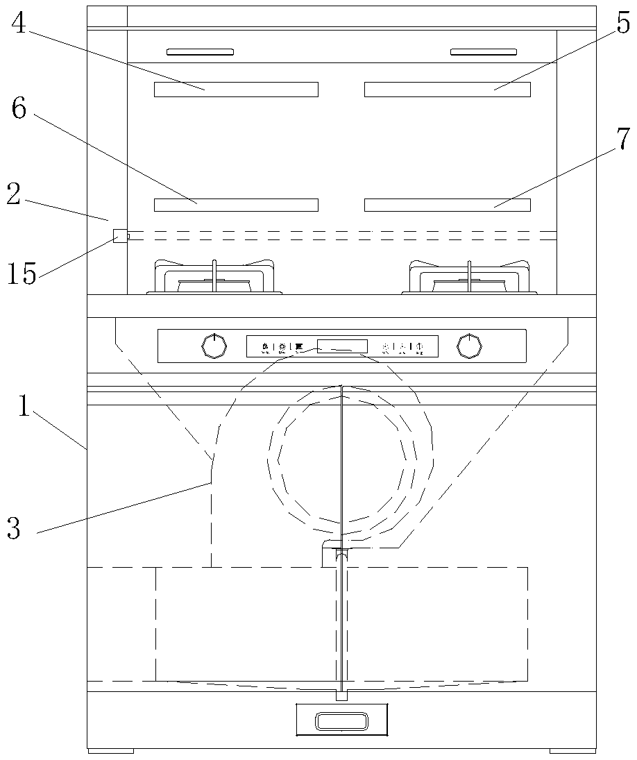 Integrated cooker capable of intelligently controlling multiple fume sucking channels to fume sucking accurately