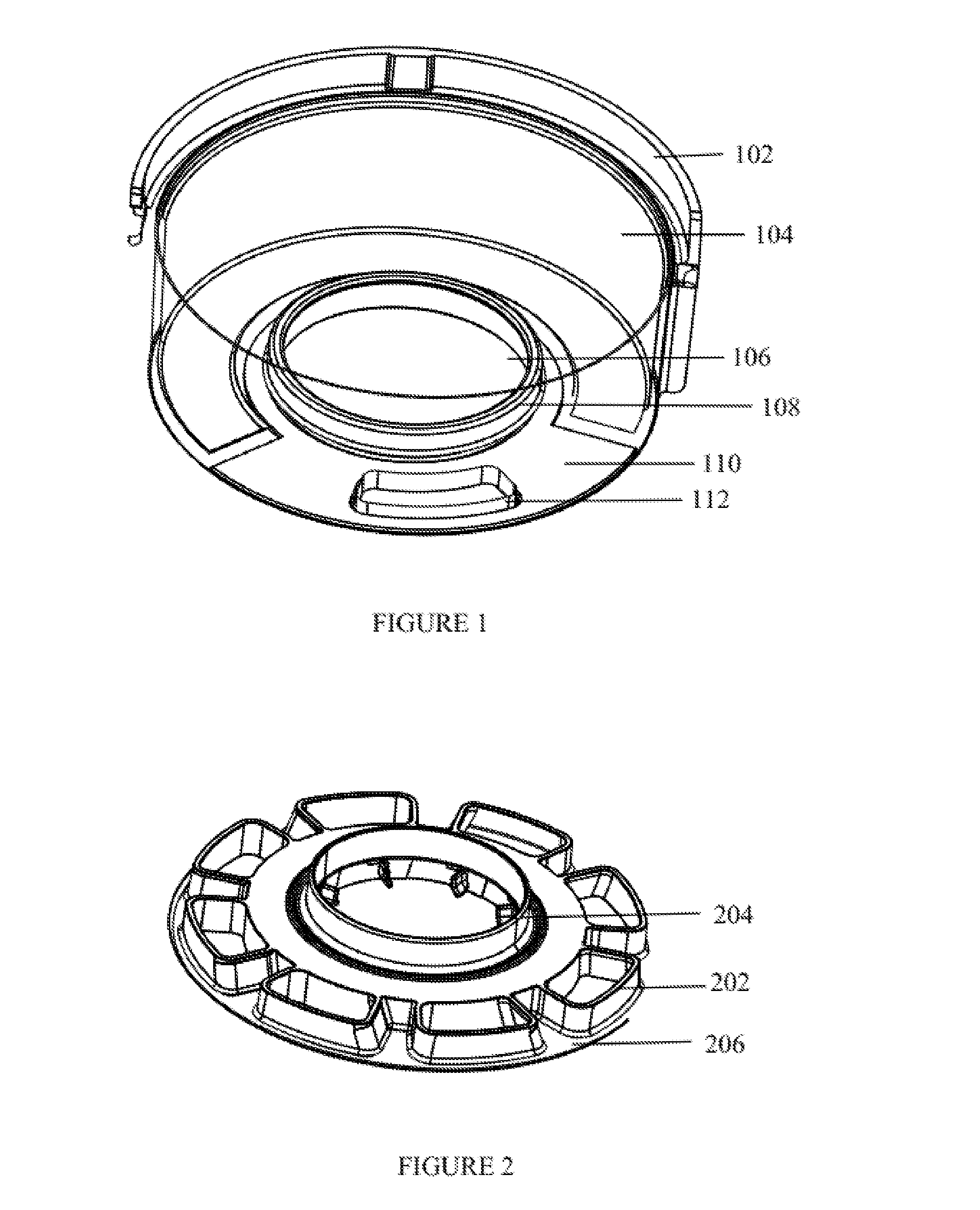 Dry flour dispensing apparatus and using the same for a food preparation appliance