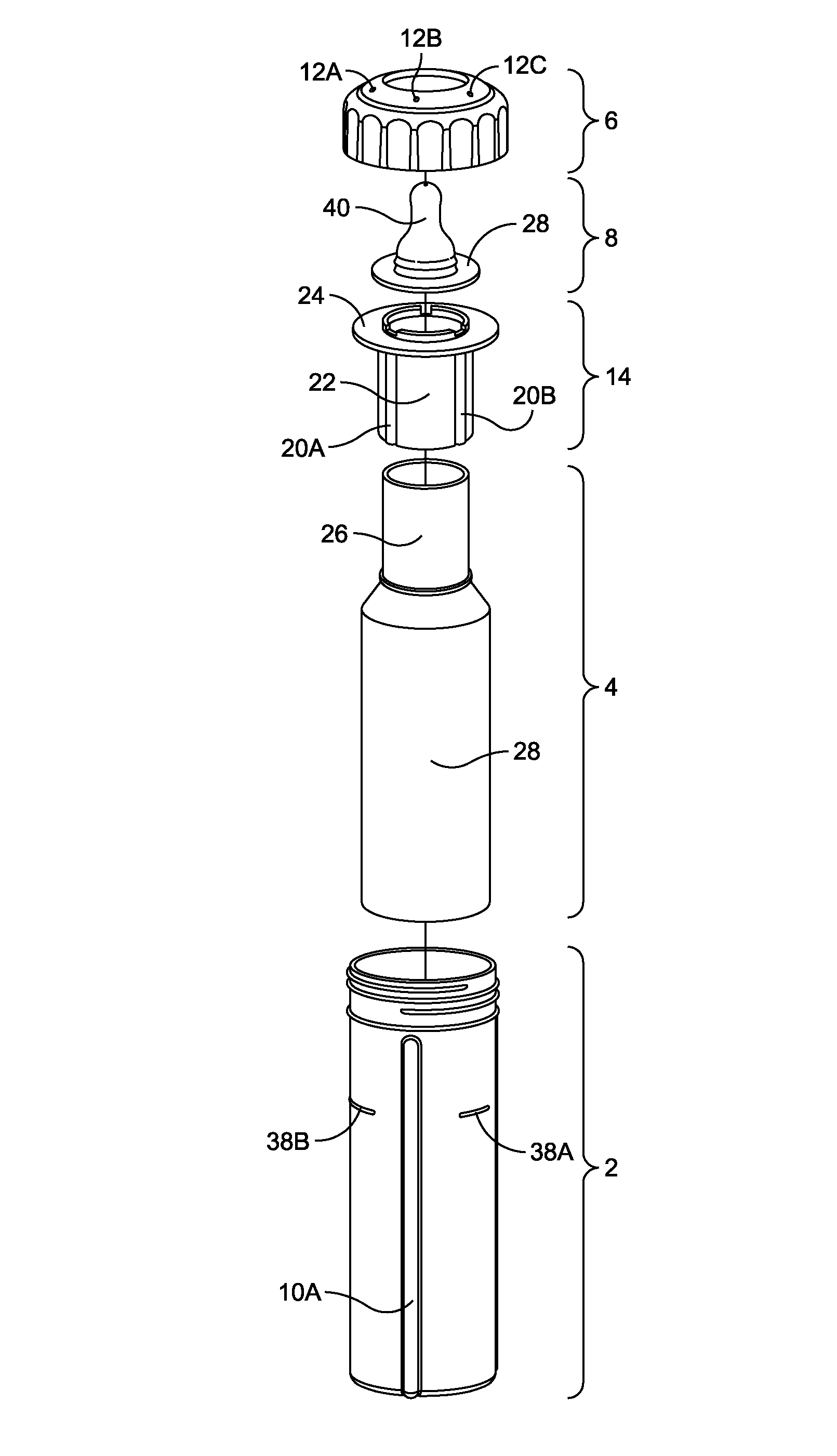 Venting baby bottle