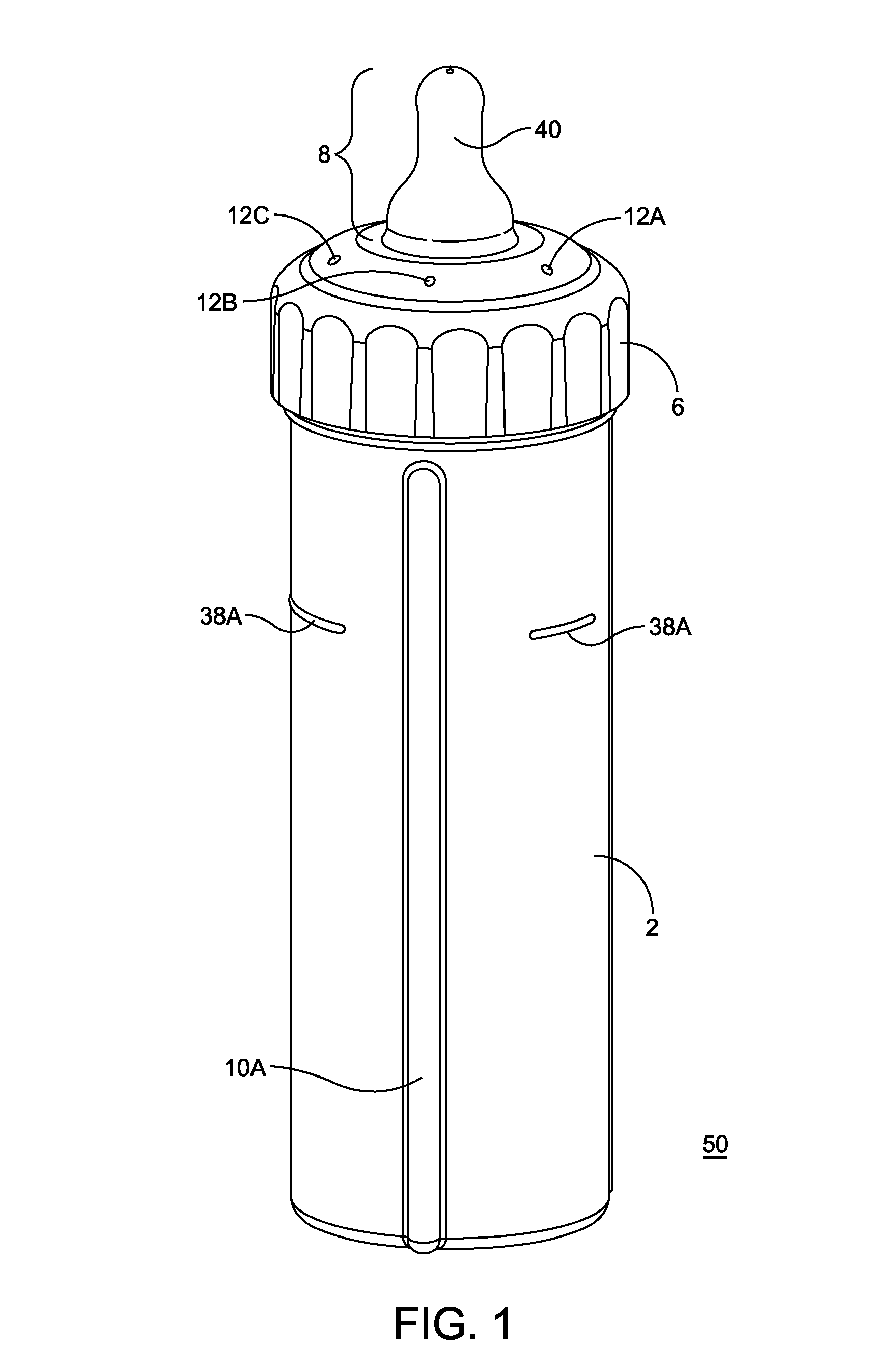 Venting baby bottle