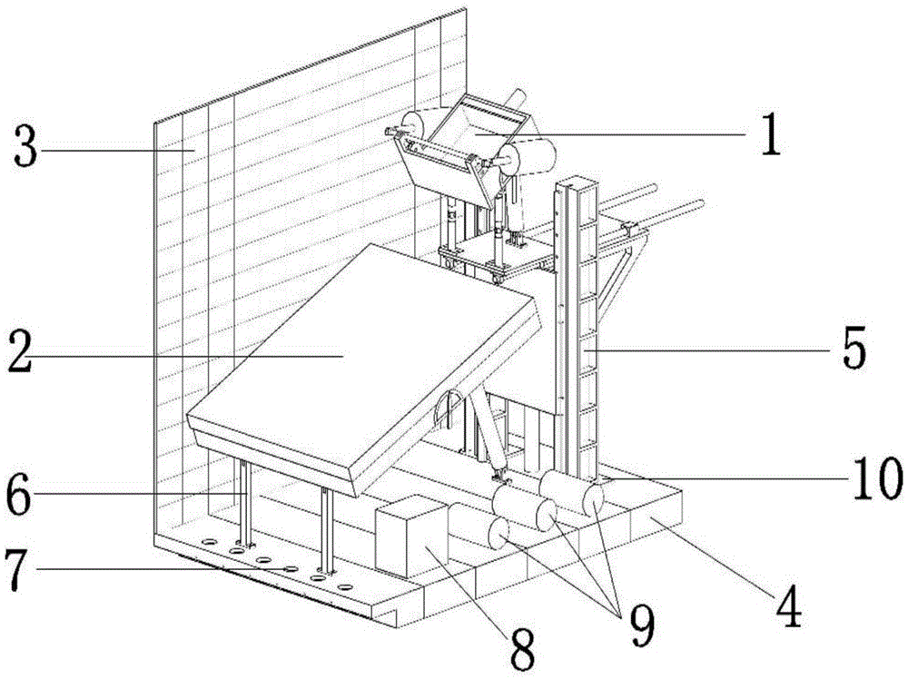 Model test device and method for law of rolling stone motion