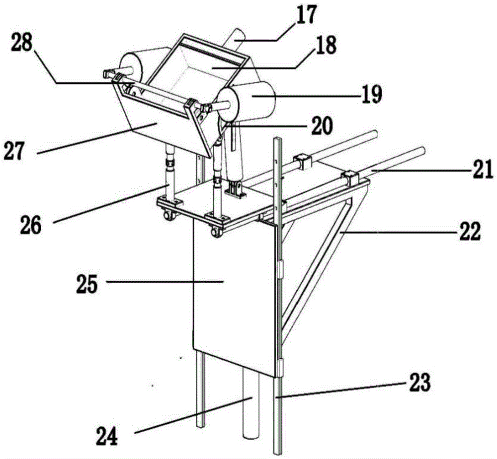 Model test device and method for law of rolling stone motion