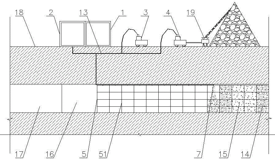 Coal mine gob filling system and method