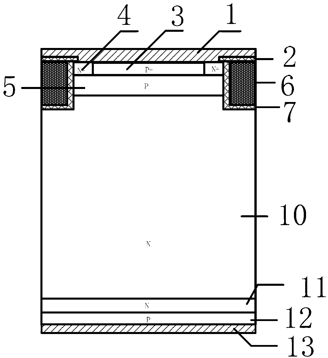 Insulated-gate bipolar transistor with embedded island structure