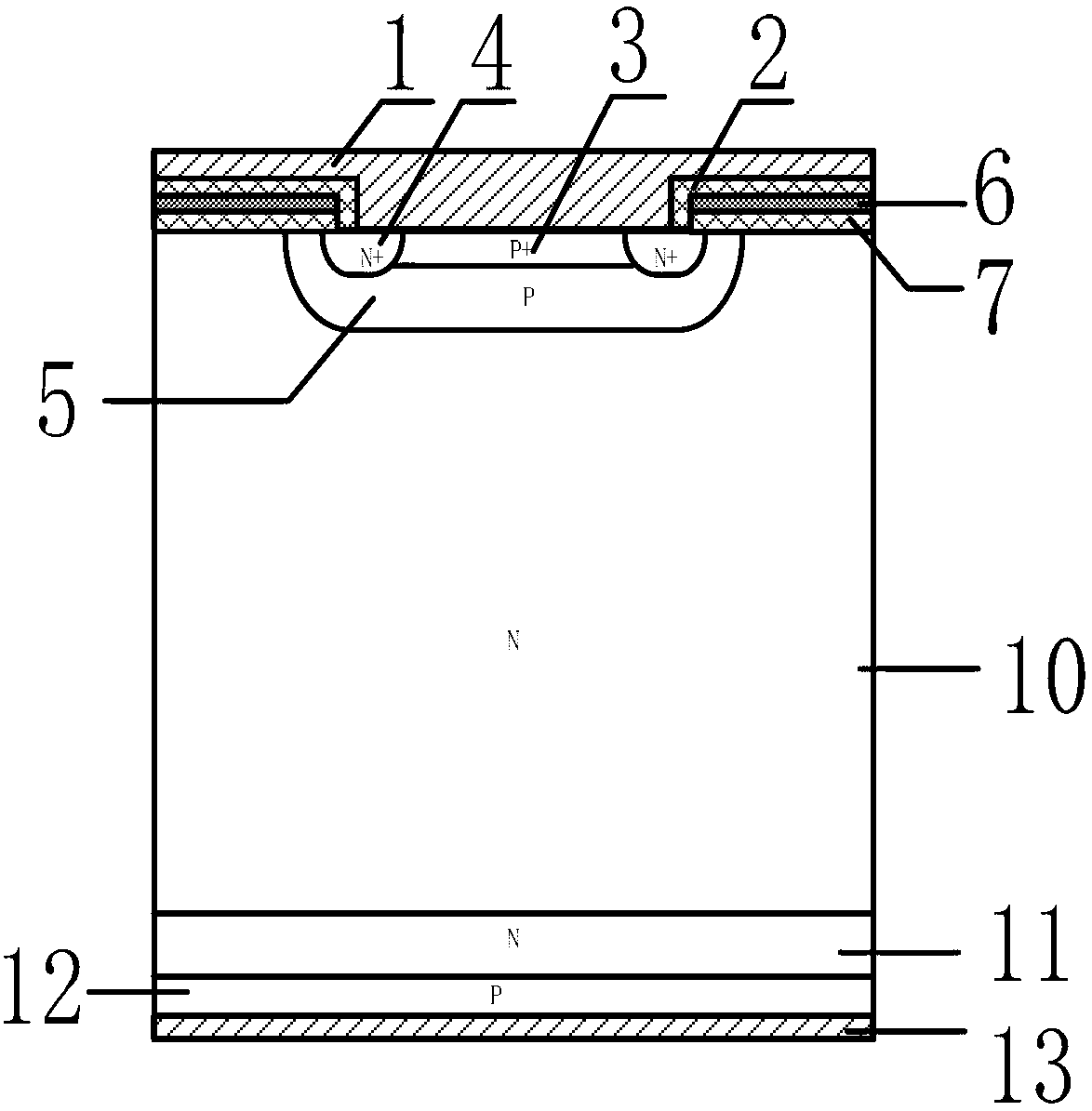 Insulated-gate bipolar transistor with embedded island structure