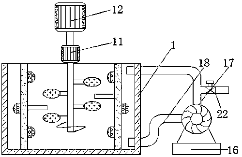 Efficient water stirring device for mixing