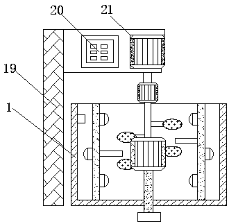 Efficient water stirring device for mixing