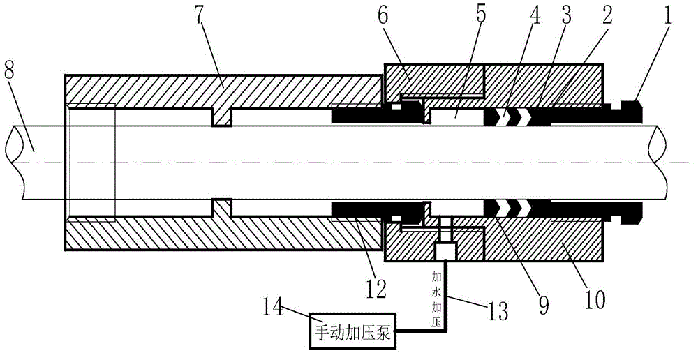 Sealing detection device of cable gland