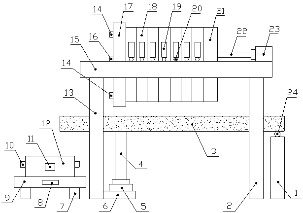 Plate-and-frame filter press convenient for discharging