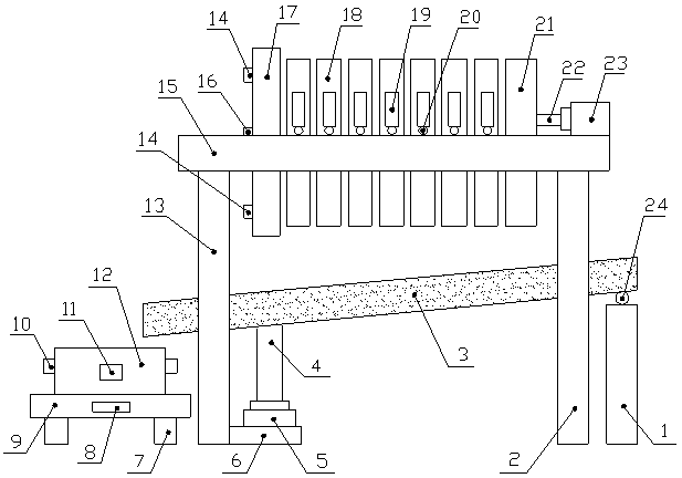 Plate-and-frame filter press convenient for discharging