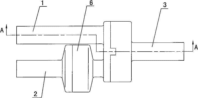 Three-way pipe used in control pipelines for evaporation emission of fuel oil