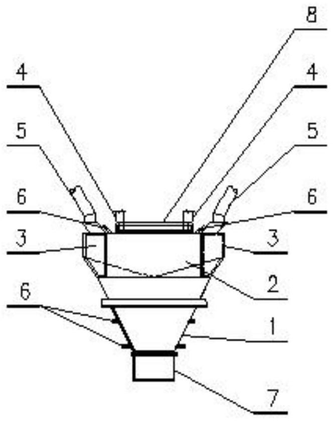 Built-in vortex combustion device and combustion system for disposing RDF through cement decomposing furnace