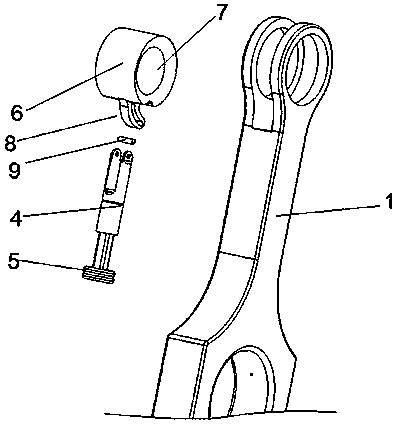 Variable length connecting rod with hydraulic mechanism