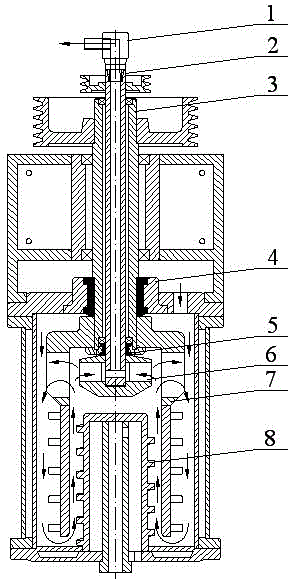 Centrifugation type separation mesh-free material and bead separation medium stirring mill