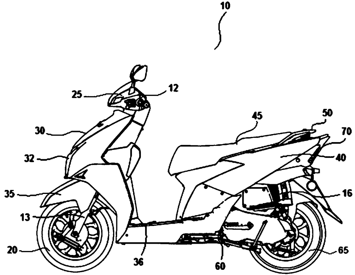 A step - through vehicle