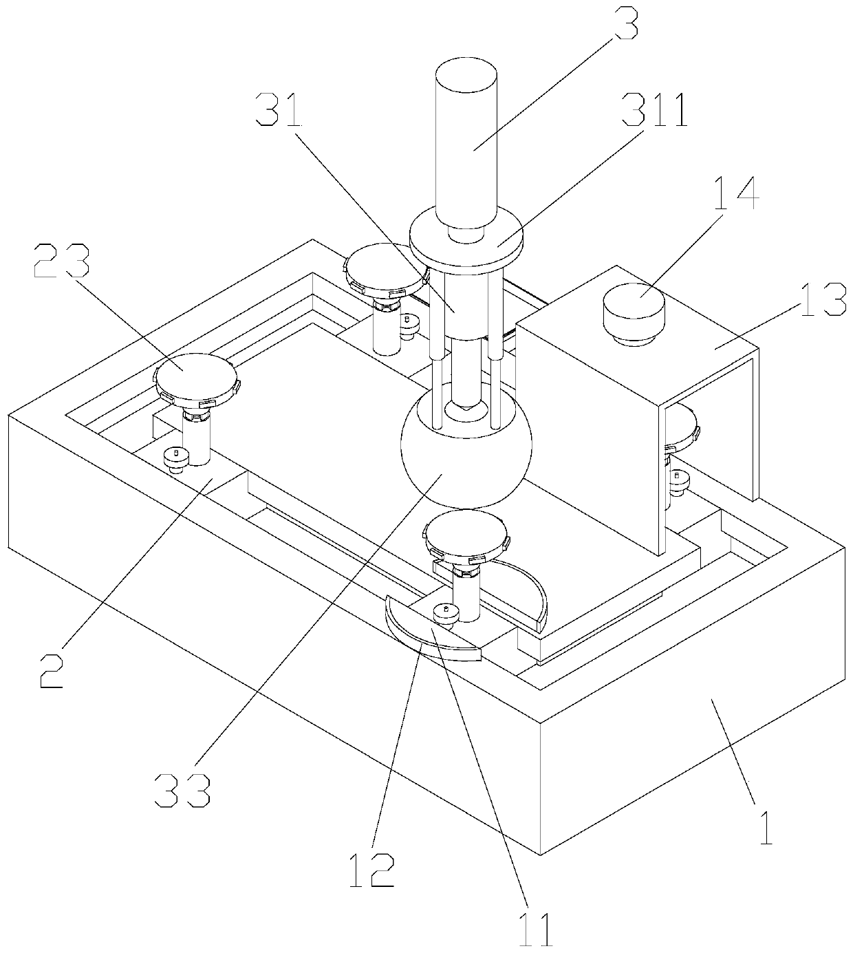 Lampshade punching device used for lighting equipment processing