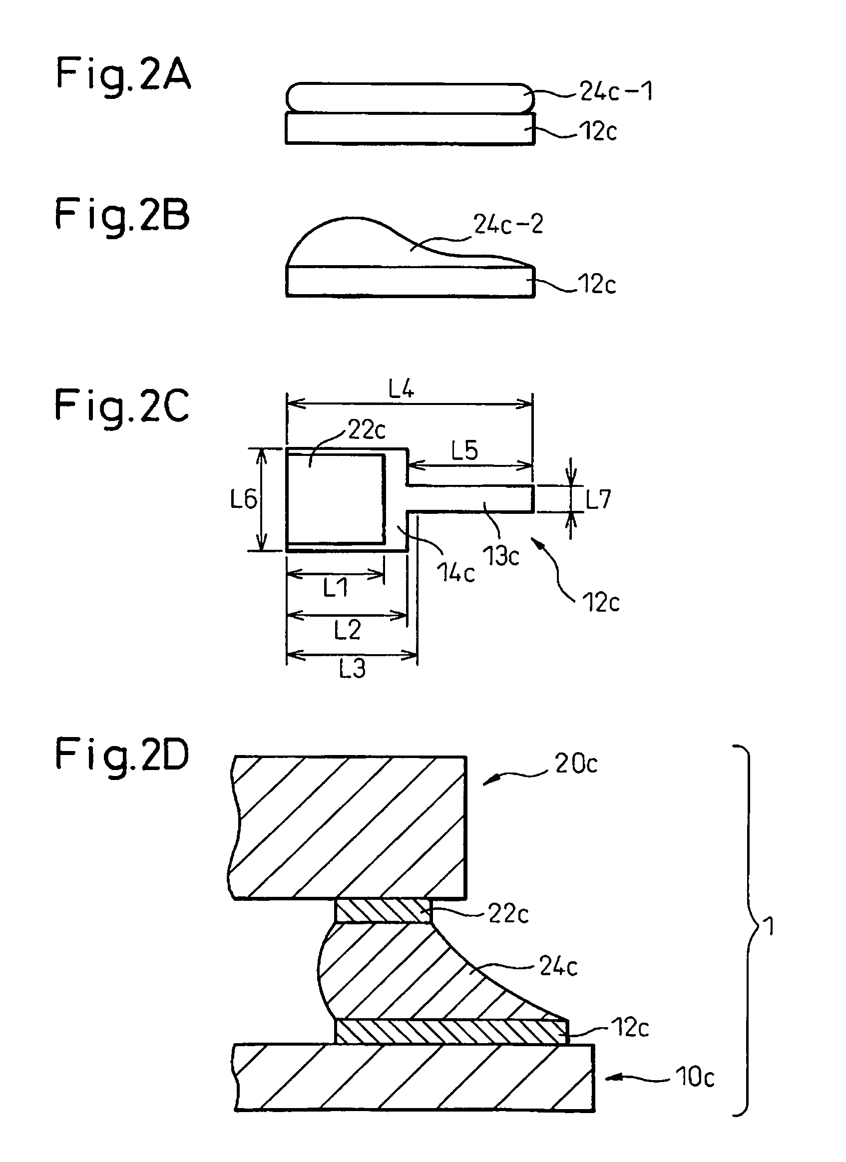 PCB with soldering pad projections forming fillet solder joints and method of production thereof