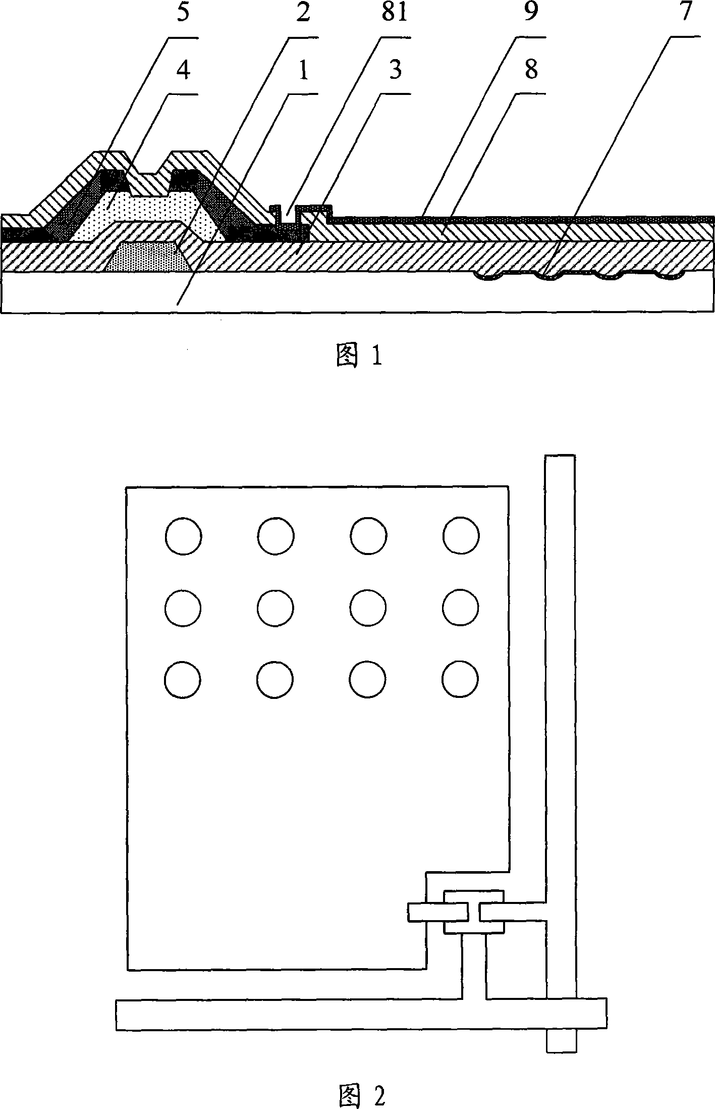 Reflection-permeation array substrate and method for manufacturing same