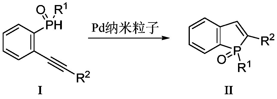 A kind of method that catalyzes the synthesis of benzophosphole with pd nanoparticle