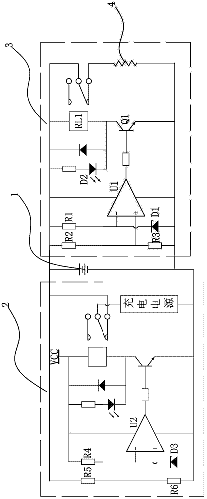 Storage battery protection circuit preventing overcharge