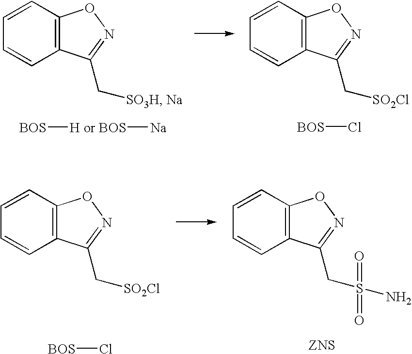 Method for preparing benzisoxazole methane sulfonyl chloride and its amidation to form zonisamide