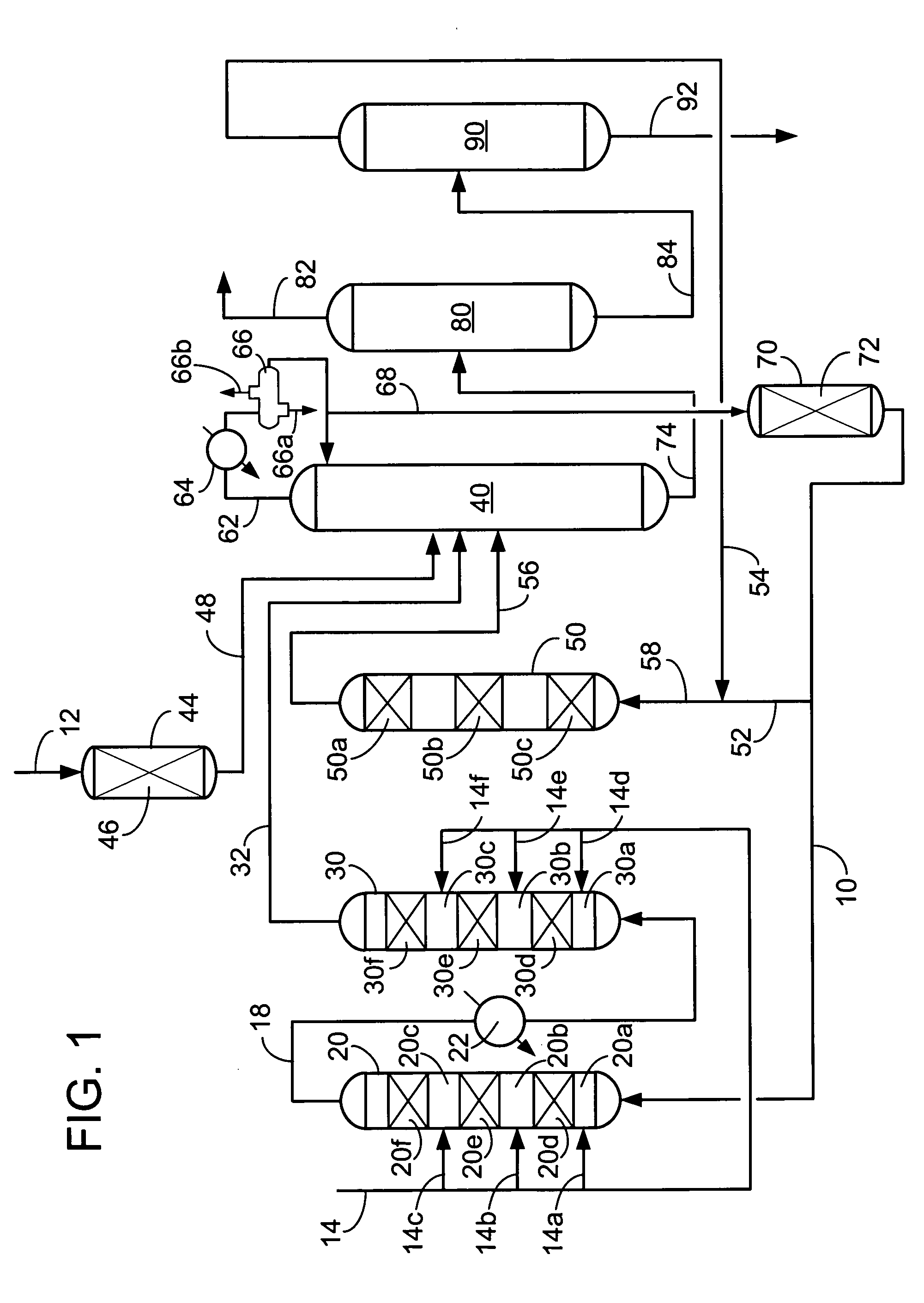 Process and apparatus for the removal of nitrogen compounds from a fluid stream