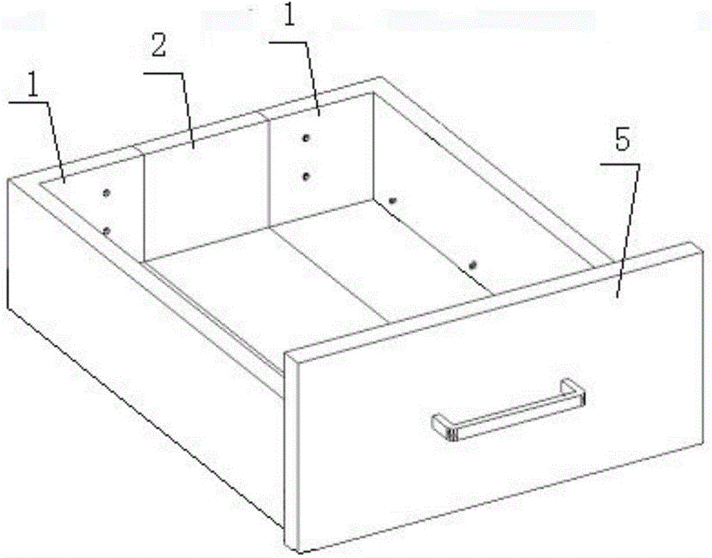 Box-type main body of drawer formed through jointing of members