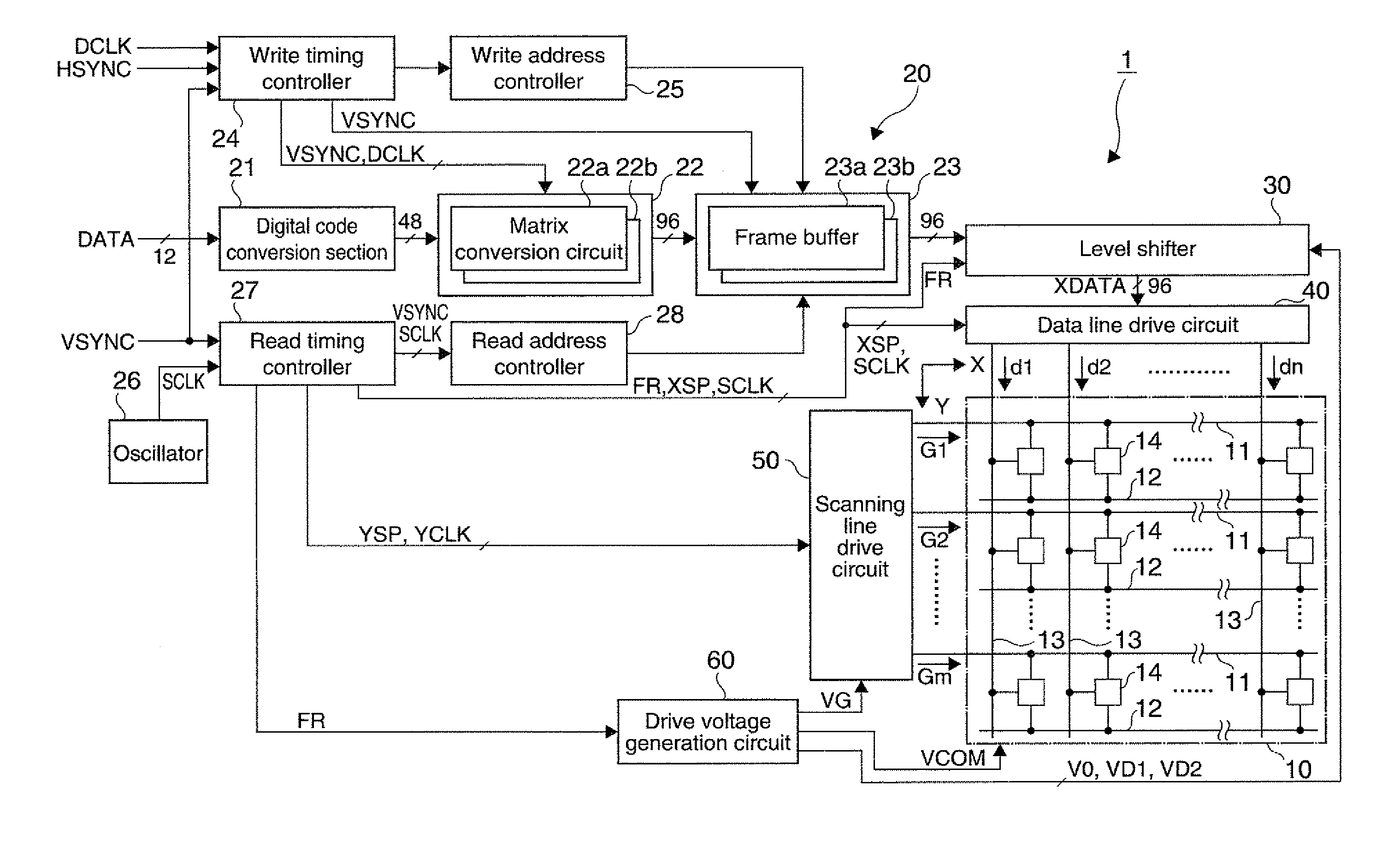 Conversion circuit, display drive circuit, electro-optical device and electronic equipment