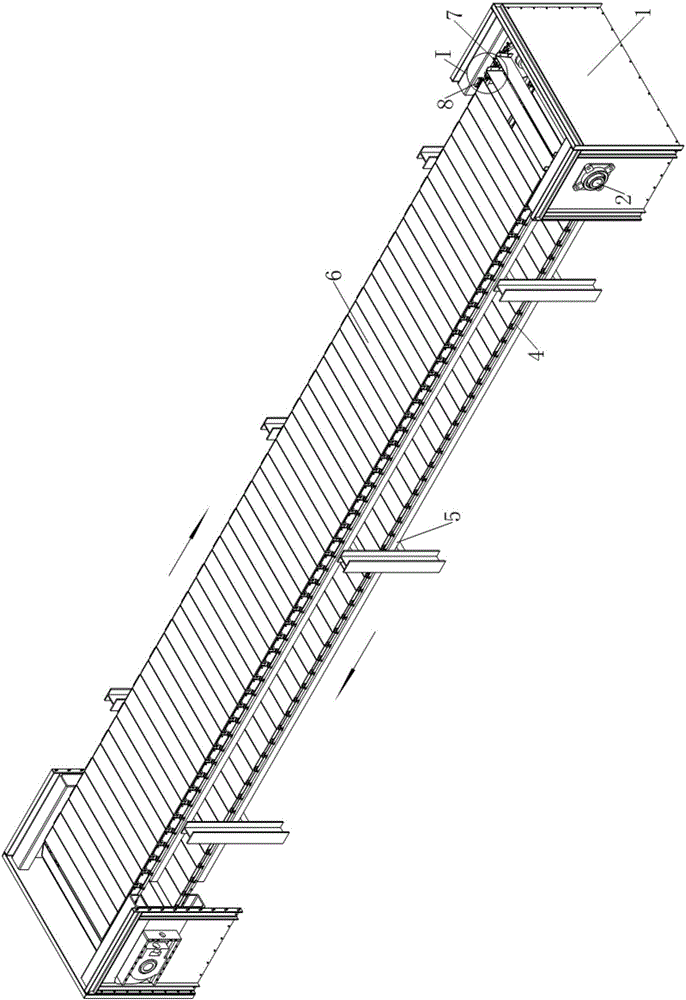 Plate chain type conveyor