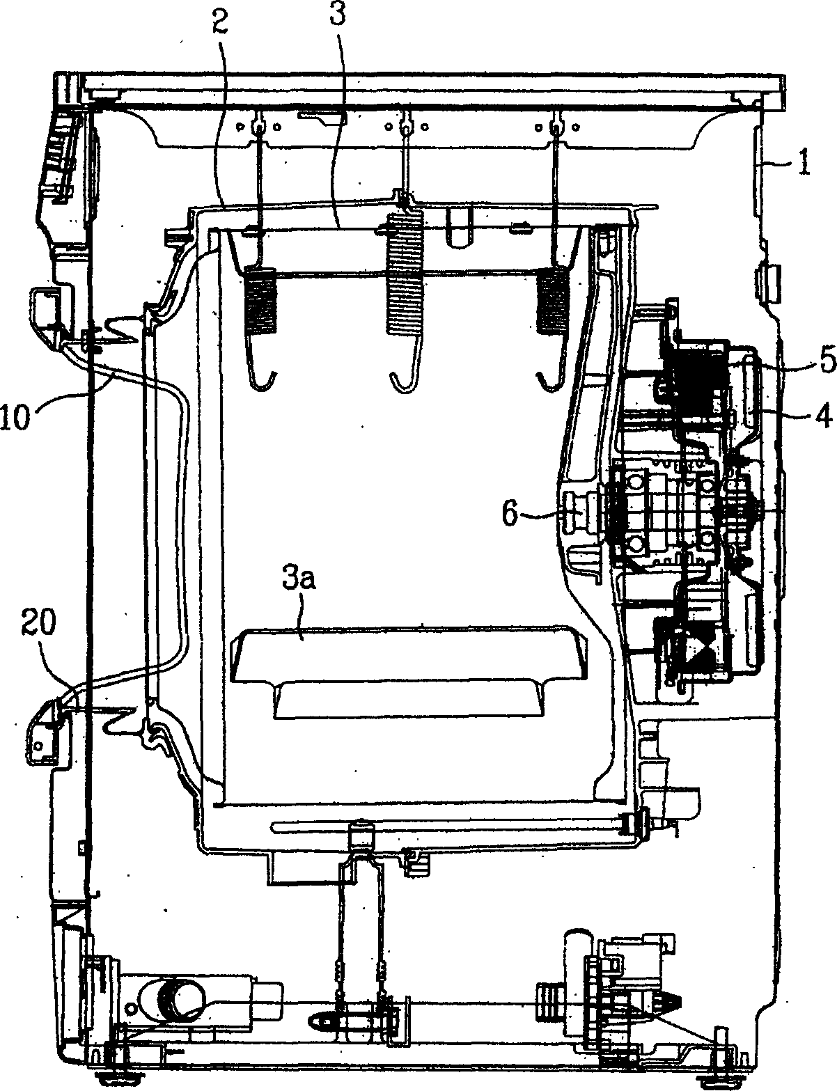 Inclined rotary drum washing and drying machine with pulsative wheel