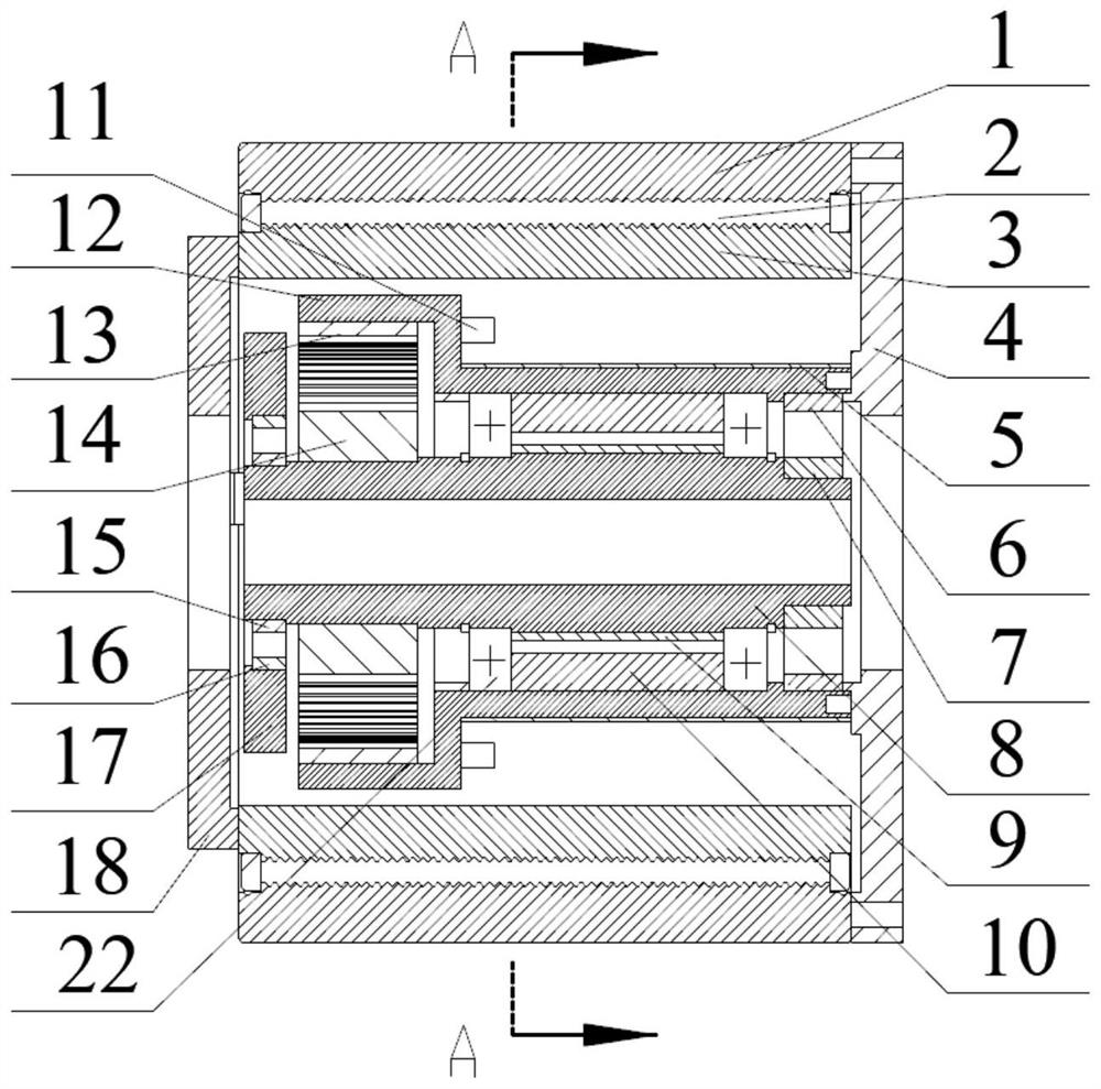 High-power-to-weight-ratio integrated large-load-bearing all-electric rotation actuating device