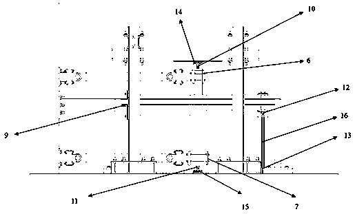 Device for testing seismic performance of fully asymmetric cross-shaped steel concrete joint