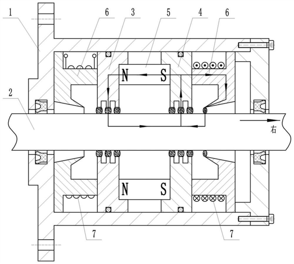 Multi-stage multi-pole magnetic powder sealing device