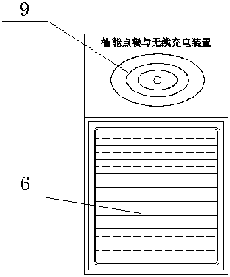 Device with functions of mobile phone wireless charging, interface expansion and smart ordering and control method of device