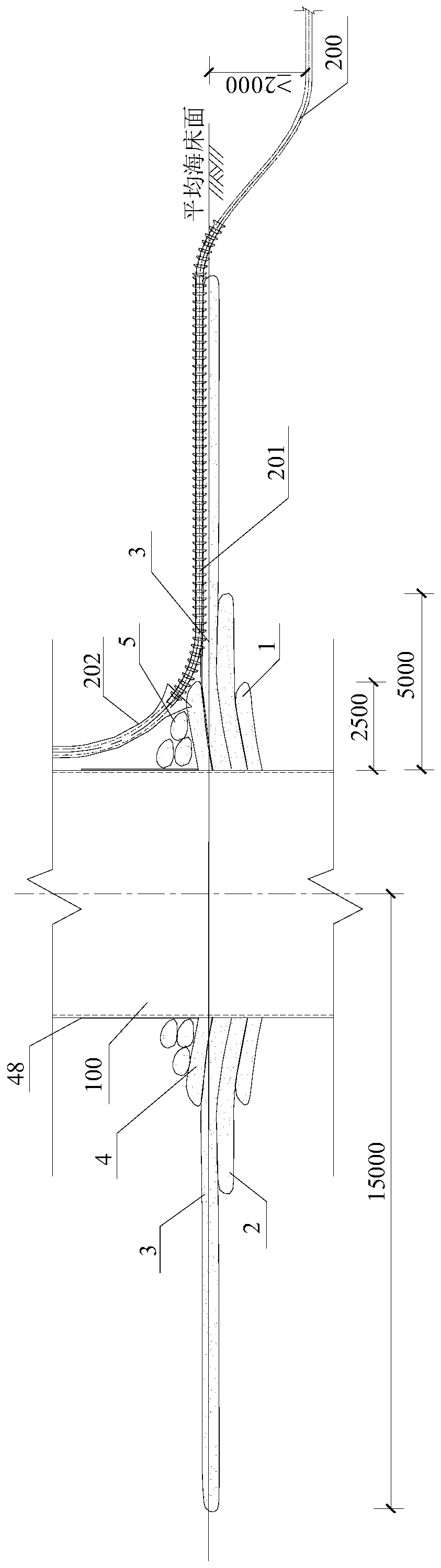 A scour protection structure of single pile for offshore wind turbine foundation