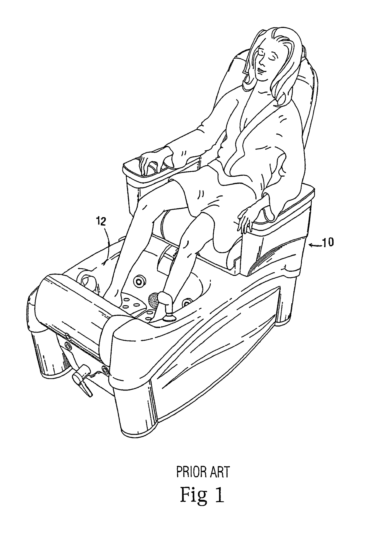 Water jet mechanism for whirlpool effect in pedicures or other applications