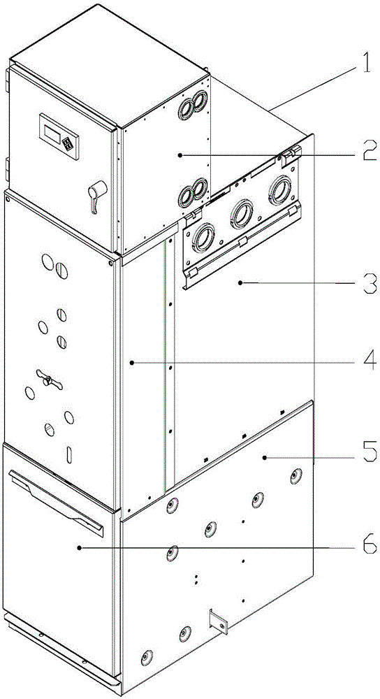 Modular environment-friendly gas-insulated ring network cabinet